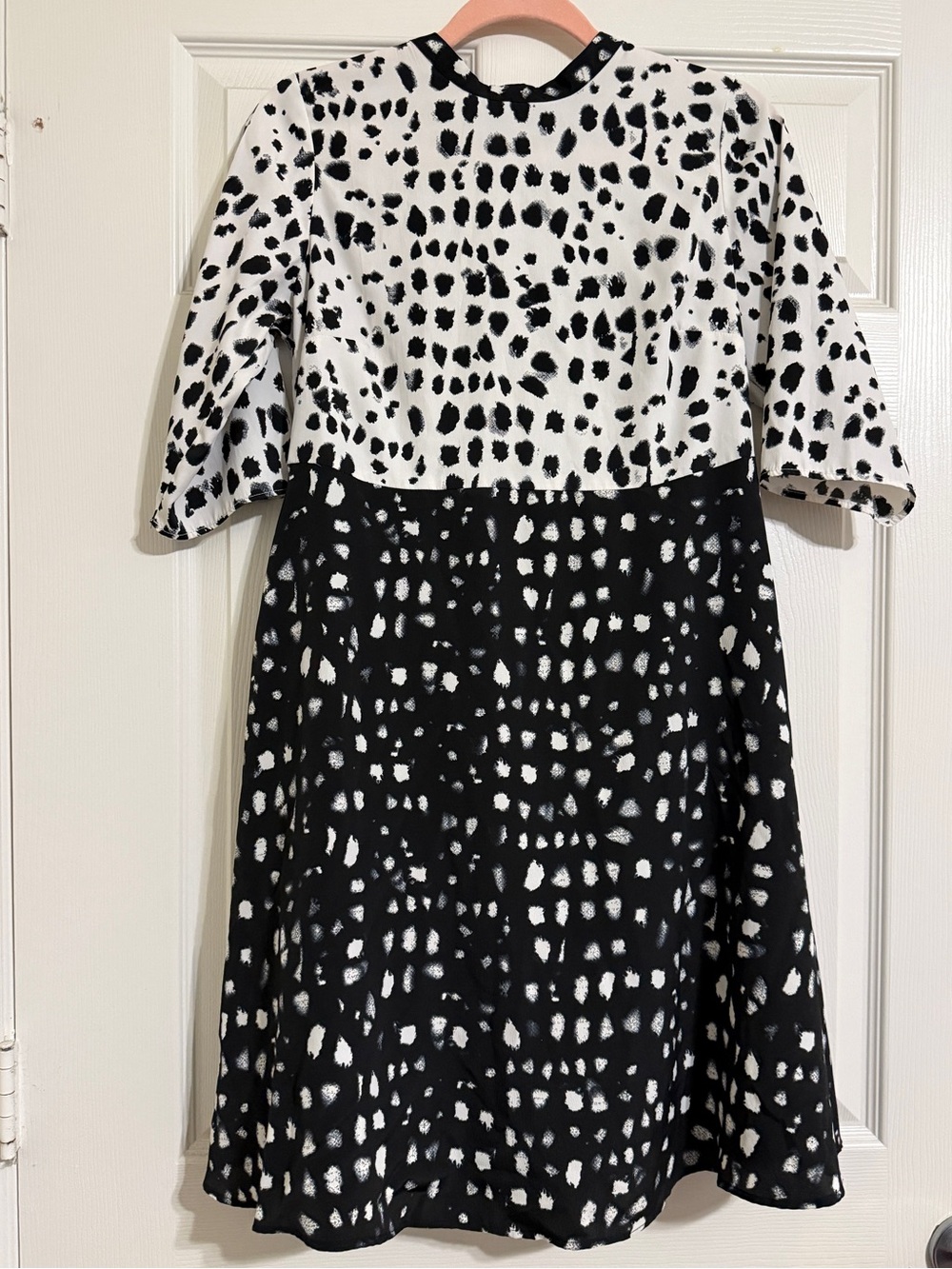 ASOS Black & White Spot Print Dress Size 6